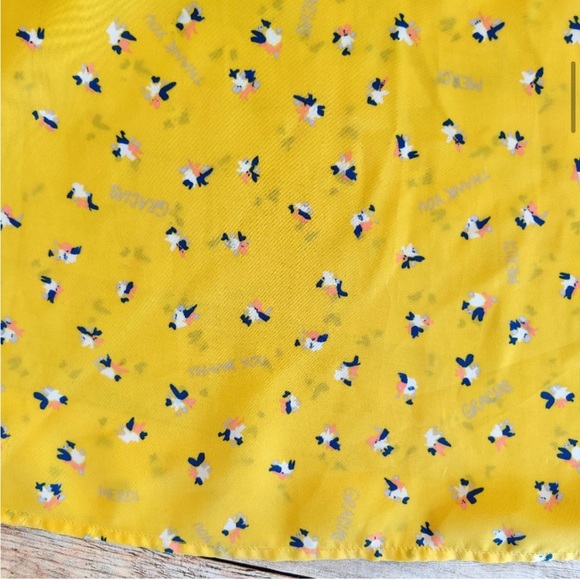 Modcloth Form Of Flattery Yellow Ruffle Top/Blouse - Picture 6 of 8